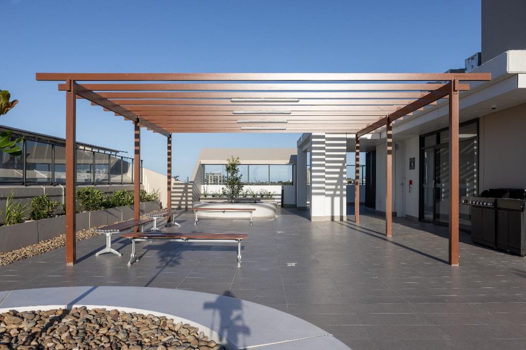 Newbridge Lidcombe — rooftop terrace pergola