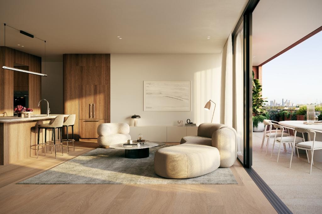 Norwich Crows Nest — open plan living with city skyline terrace views